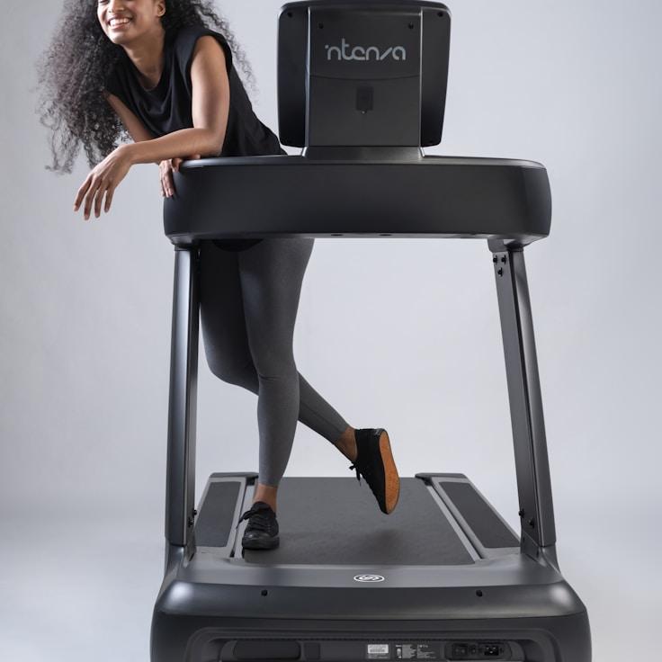 Professional gym interior with strength equipment